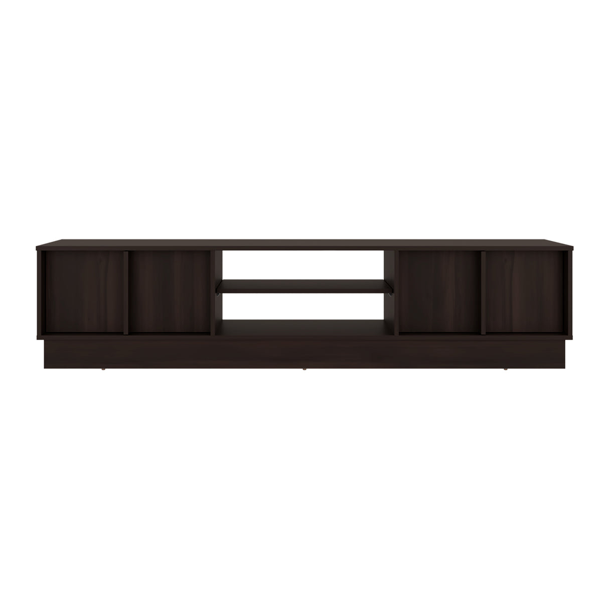 Rack de TV Caoba Nogal 180.2x42.1cm para TV Hasta 75" Pulgadas con Dos Compartimientos