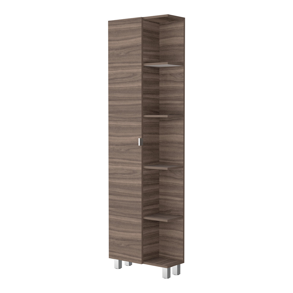 Optimizador de Baño Bath Avellana y Blanco 51.2x178.1cm con Siete Entrepaños