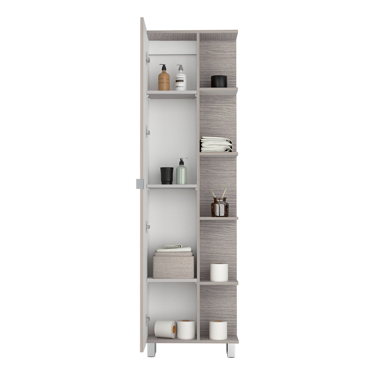Optimizador de Baño Bath Positano y Blanco 51.2x178.1cm con Siete Entrepaños