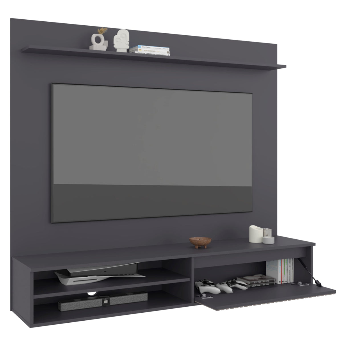 Panel TV Bowie Plomo - vista 4