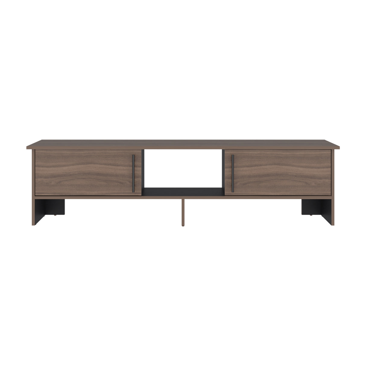 Rack de TV Dago Avellana y Wengue 160x41.8cm Para TV Hasta 65 Pulgadas con Un Compartimiento