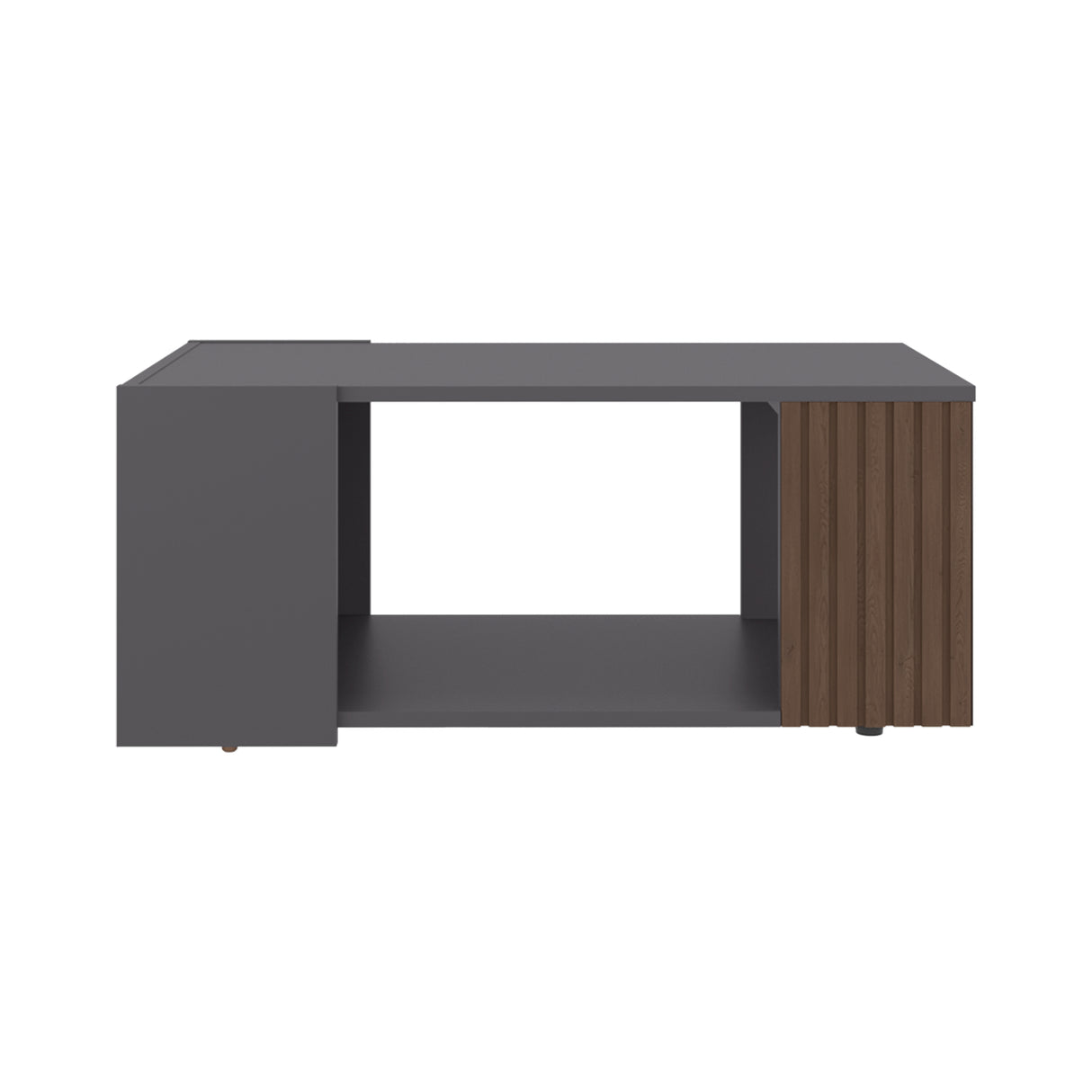 Mesa de Centro Bowie Plomo y Ocaso 81.6x34.7cm Rectangular con Compartimiento