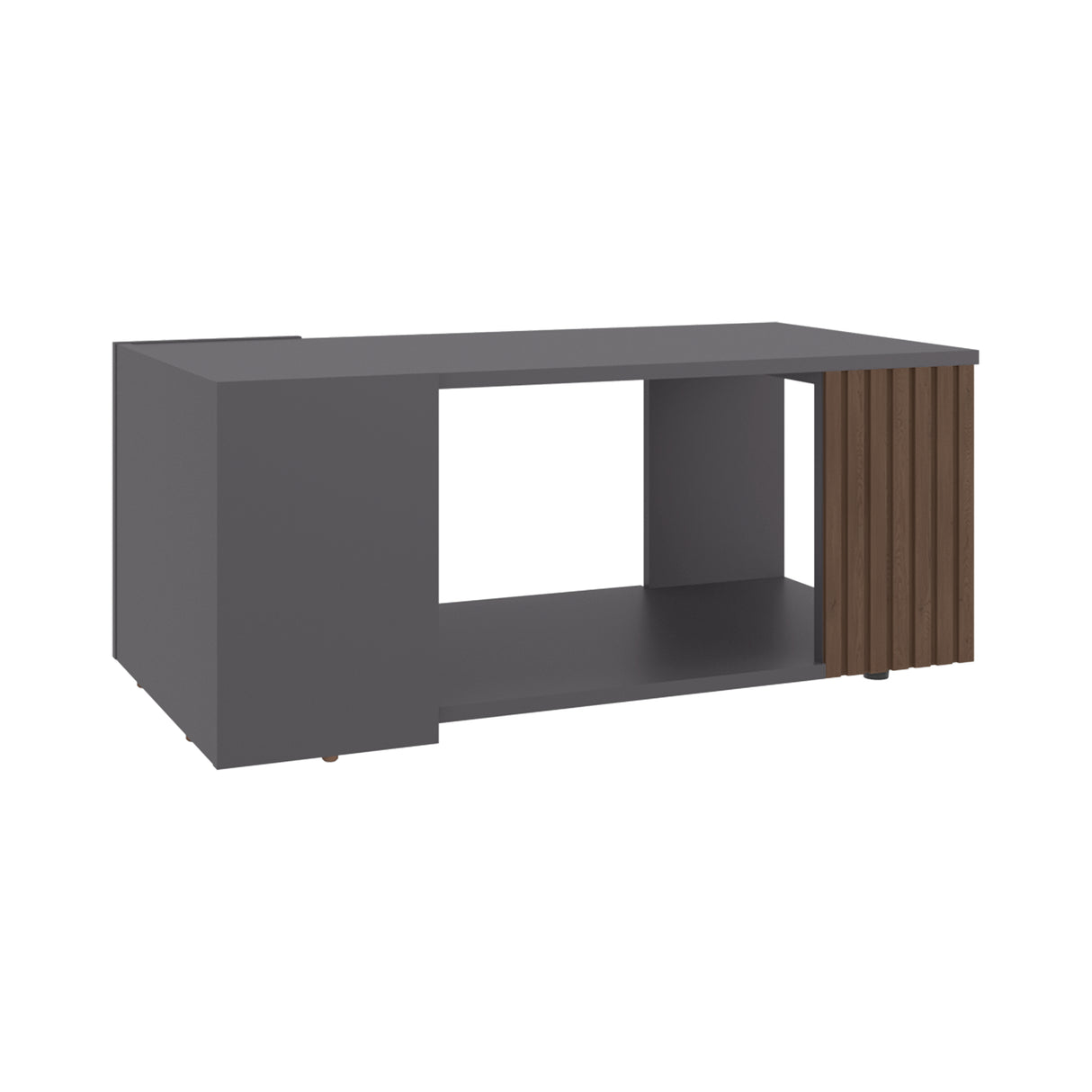Mesa de Centro Bowie Plomo y Ocaso 81.6x34.7cm Rectangular con Compartimiento