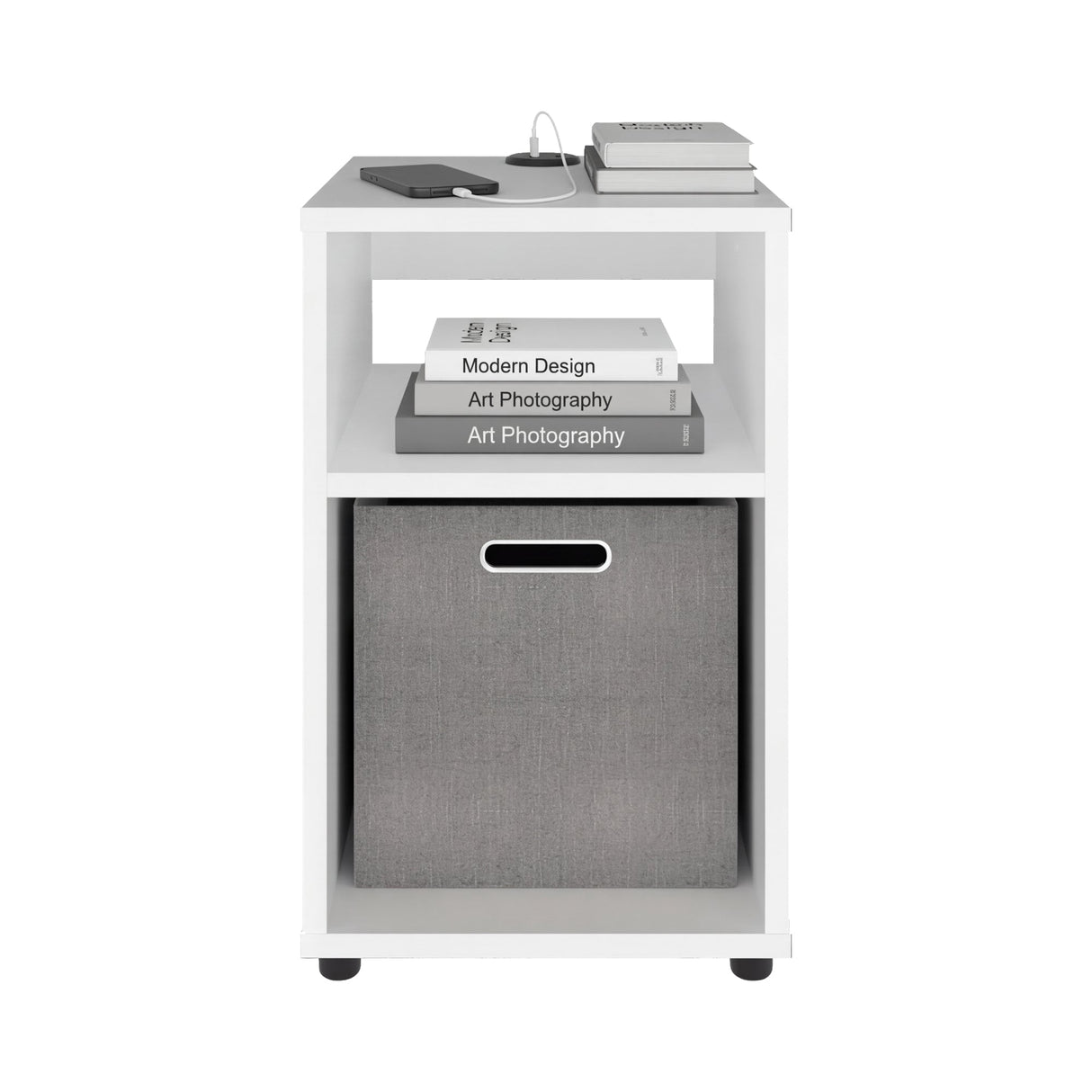 Mesa Auxiliar Mercer Blanco USB - Bylmo