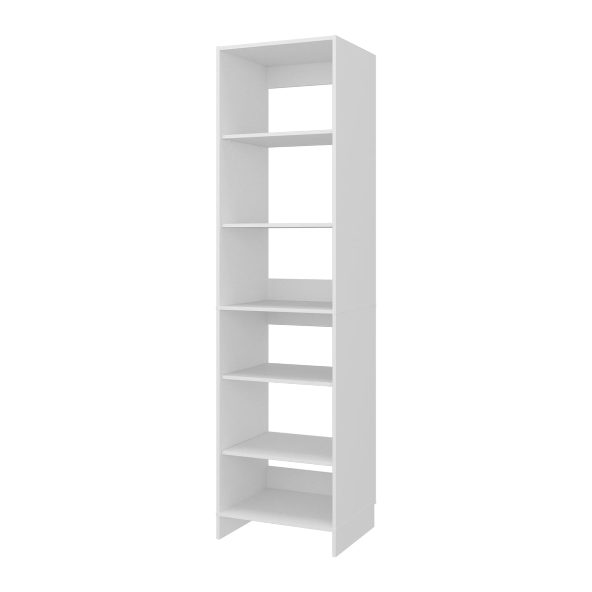 Closet Independiente Blanco 55.8x213.4cm con Cuatro Entrepaños y Seis Compartimientos