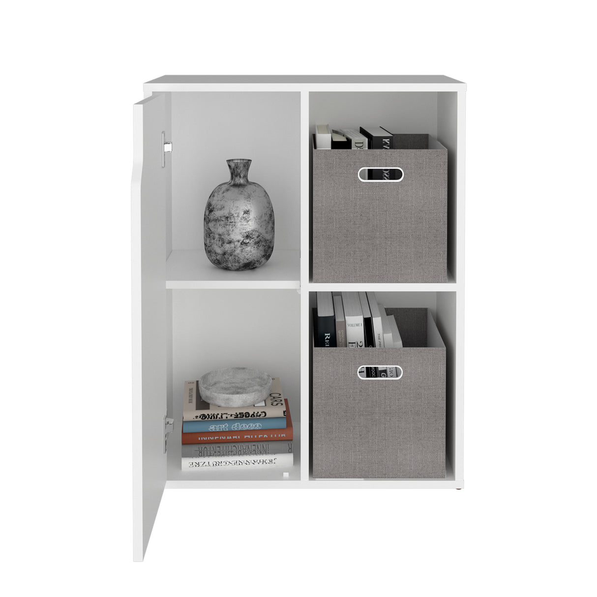 Estantería Vicco Blanco 59.9x77cm Rectangular con Dos Compartimientos y Un Entrepaño