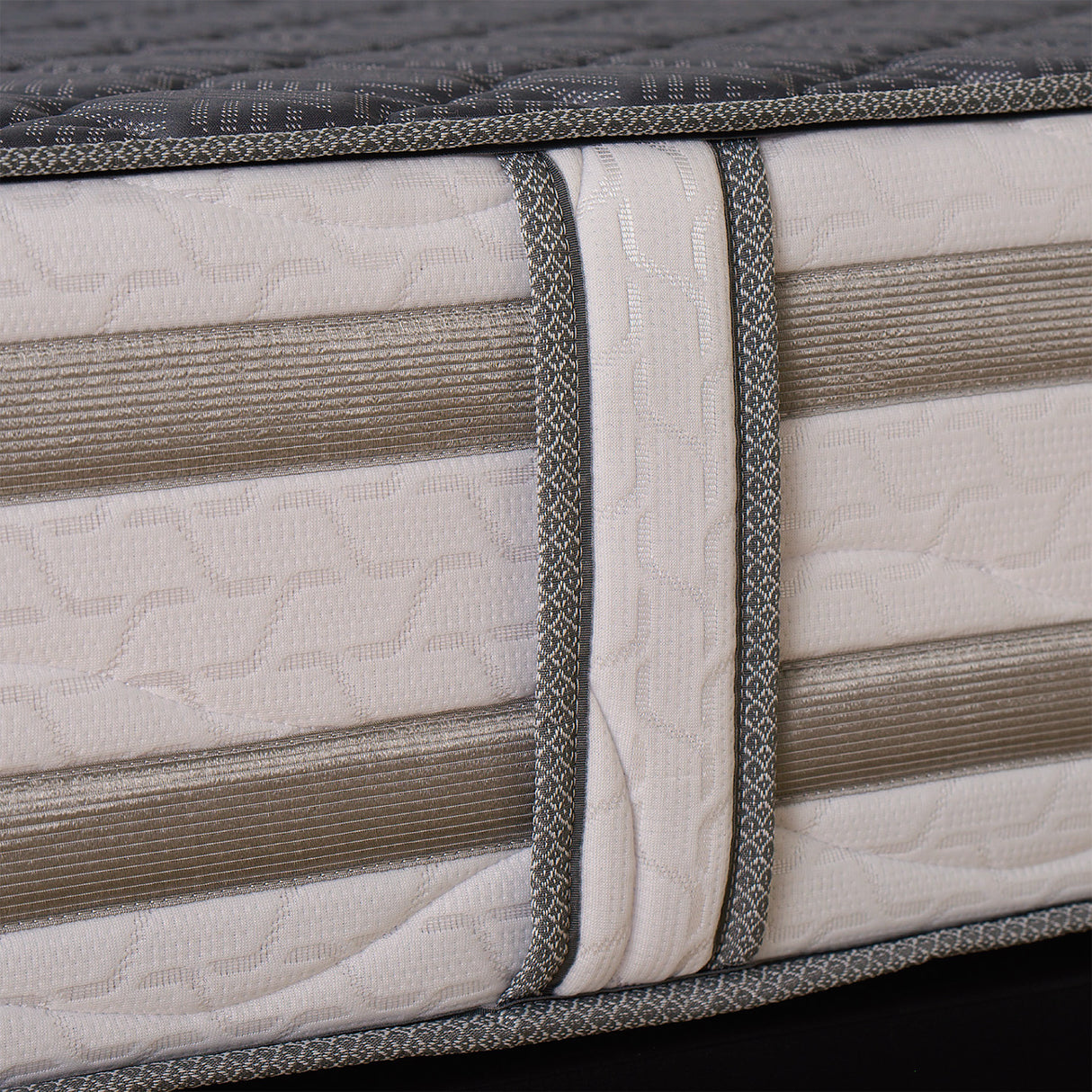 Colchón Moserrate Gris y Blanco Queen 160 X 190 Cm Ortopedico Firme de Espuma y Doble Faz