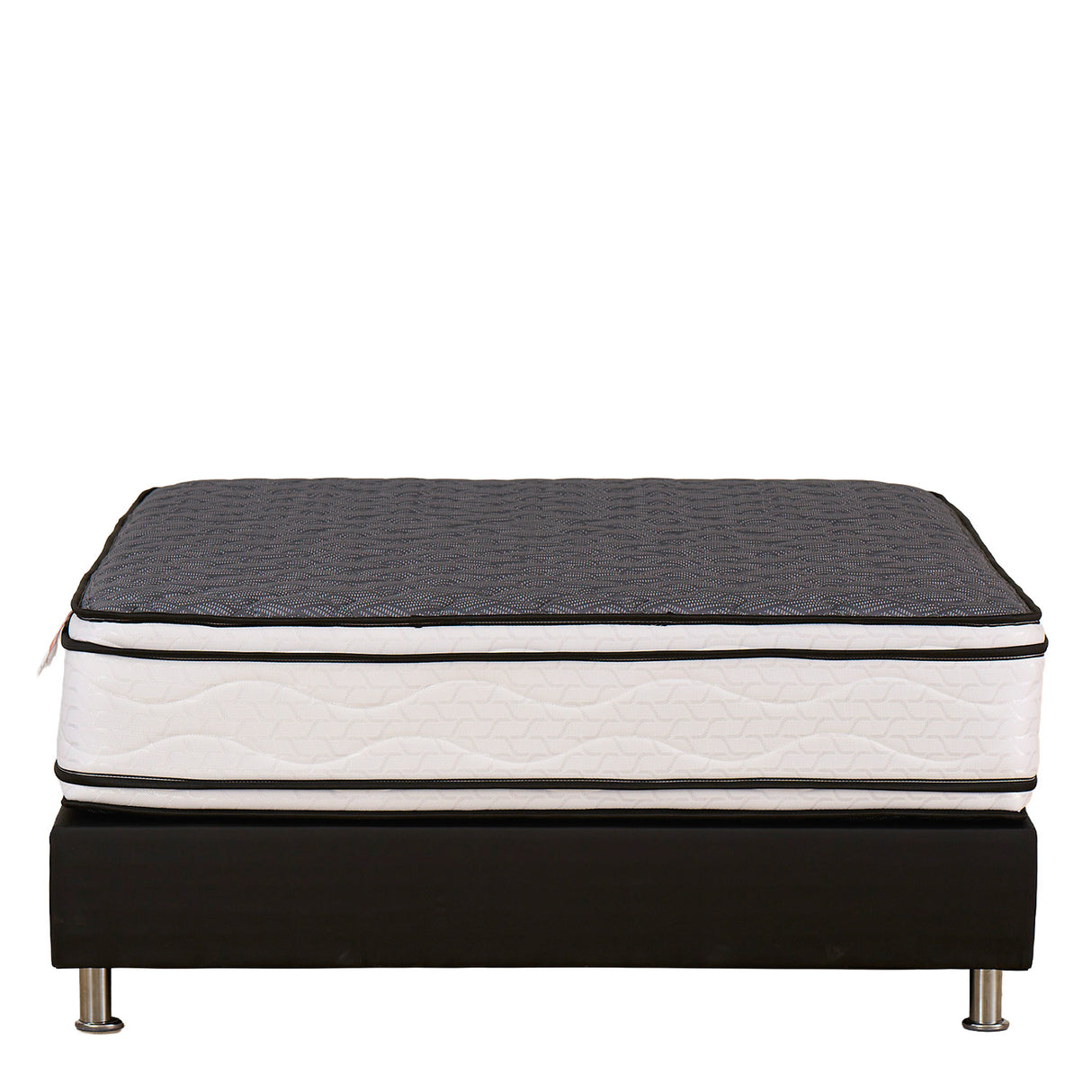 Colchón Andes Resor Gris y Blanco King 200 X 200 Cm Ortopedico Medio Suave de Resortes y Doble Faz