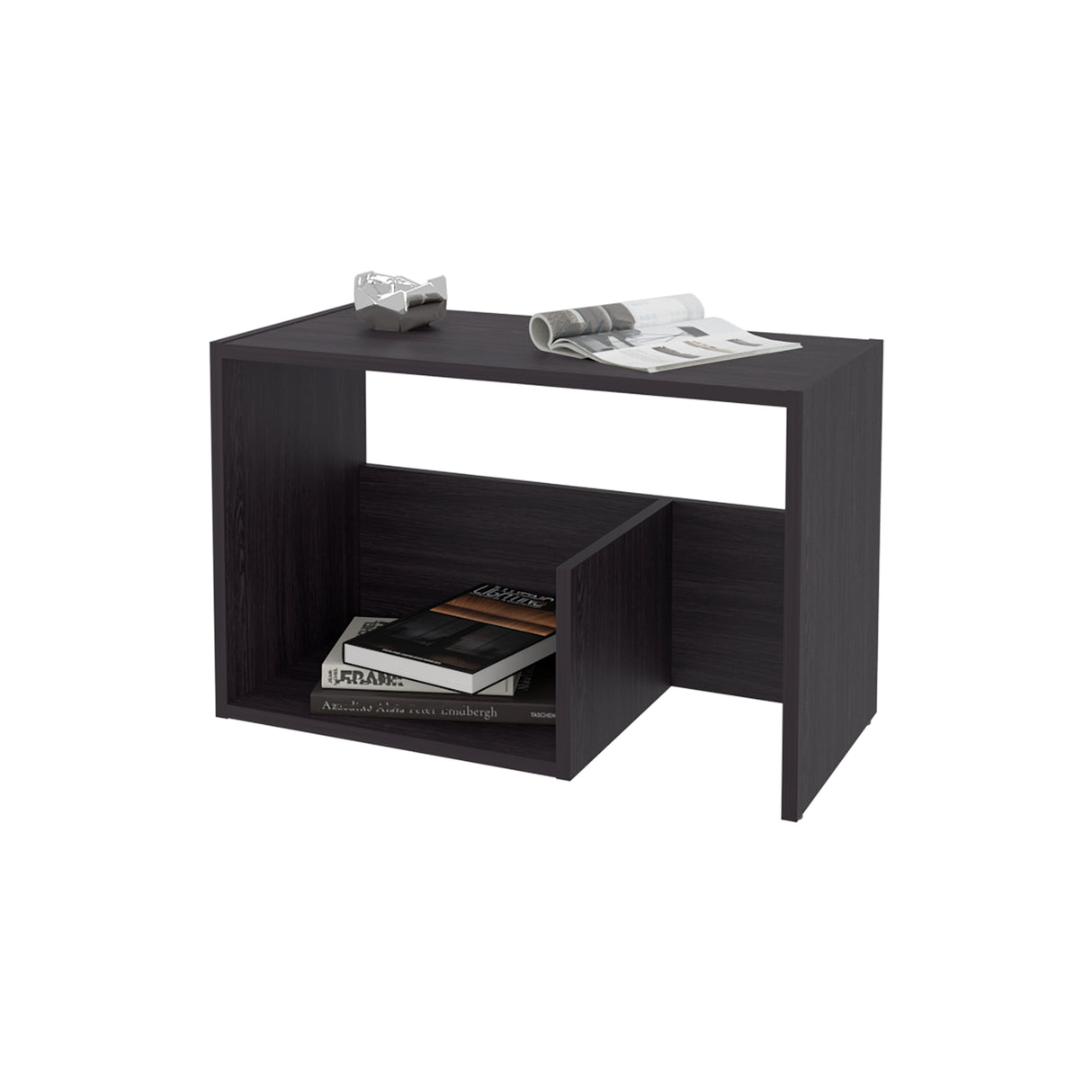 Mesa de Centro Everett Wengue 39.8x63.4cm Rectangular con Compartimiento