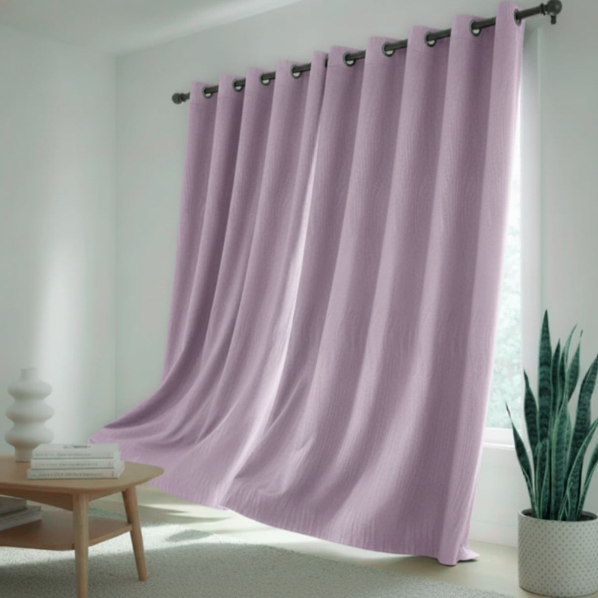 Cortina Blackout Lila 280x220cm Doble Faz Acústica de Lineas