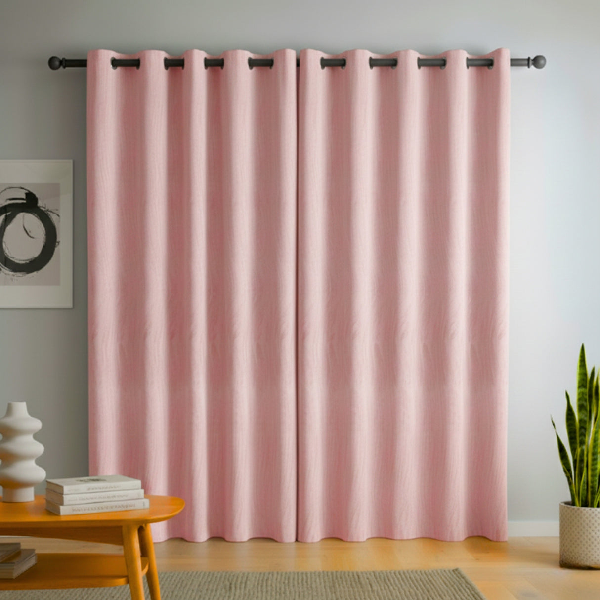 Cortina Blackout Palo de Rosa 280x220cm Doble Faz Acústica de Lineas
