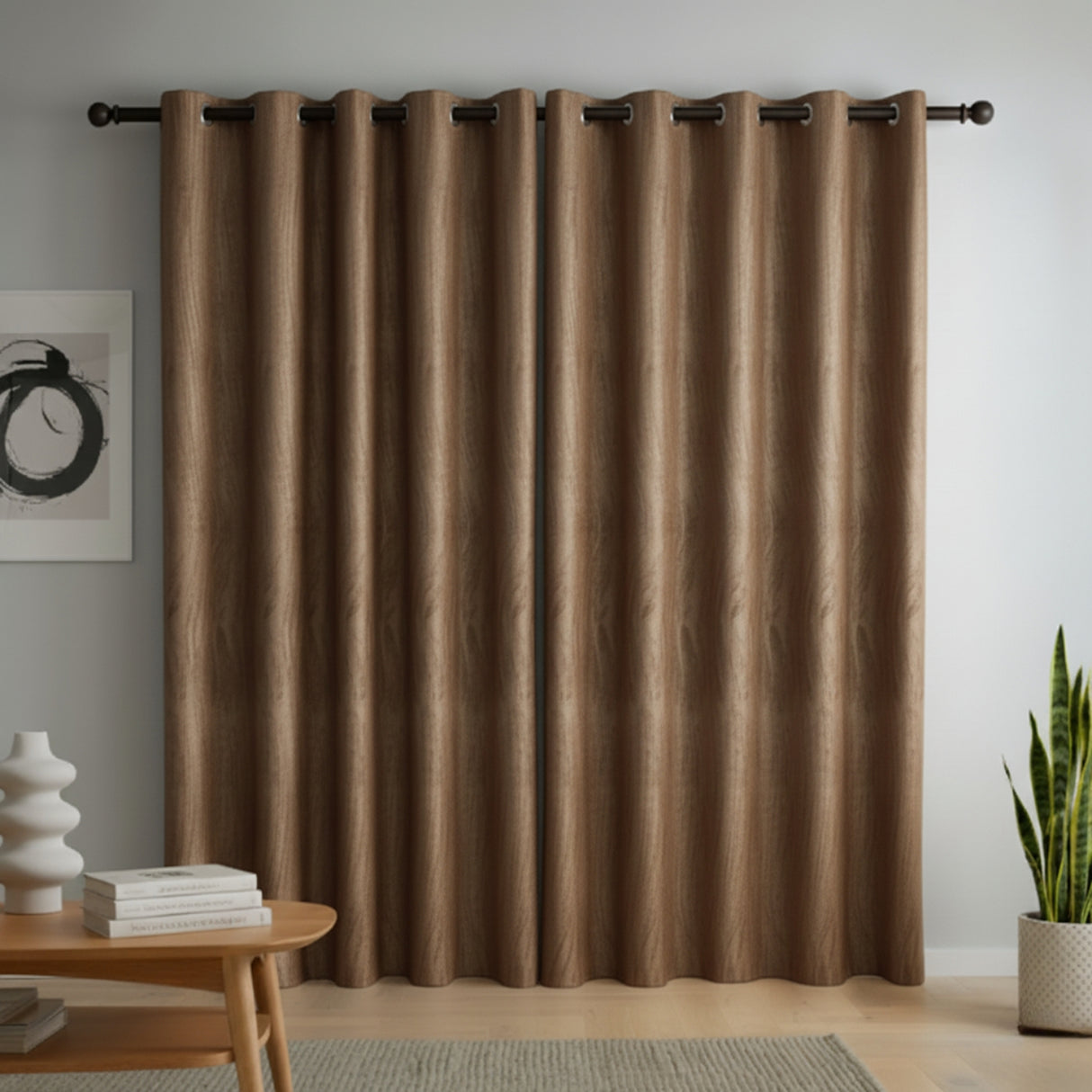 Cortina Blackout Bronce 280x220cm Doble Faz Acústica de Lineas