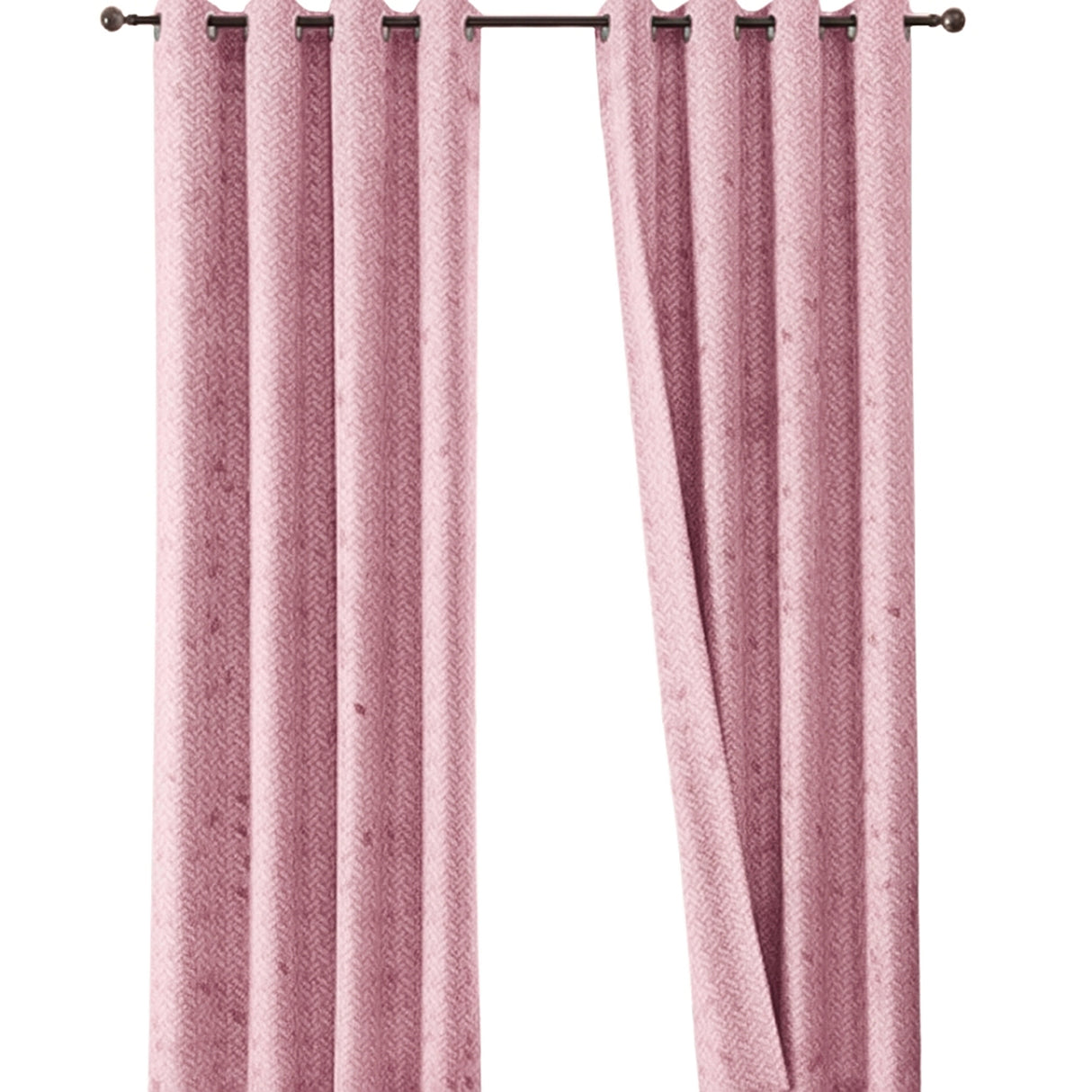 Cortina Jacquard Tradicional Premium Rosa 270x200cm Acústica de Figuras Geometricas