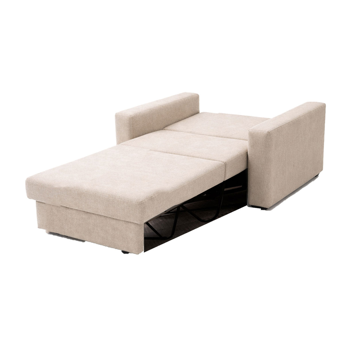 Sala Beige y Amaretto 76x90cm con Una Poltrona Reclinable Un Puff y Una Mesa de Centro
