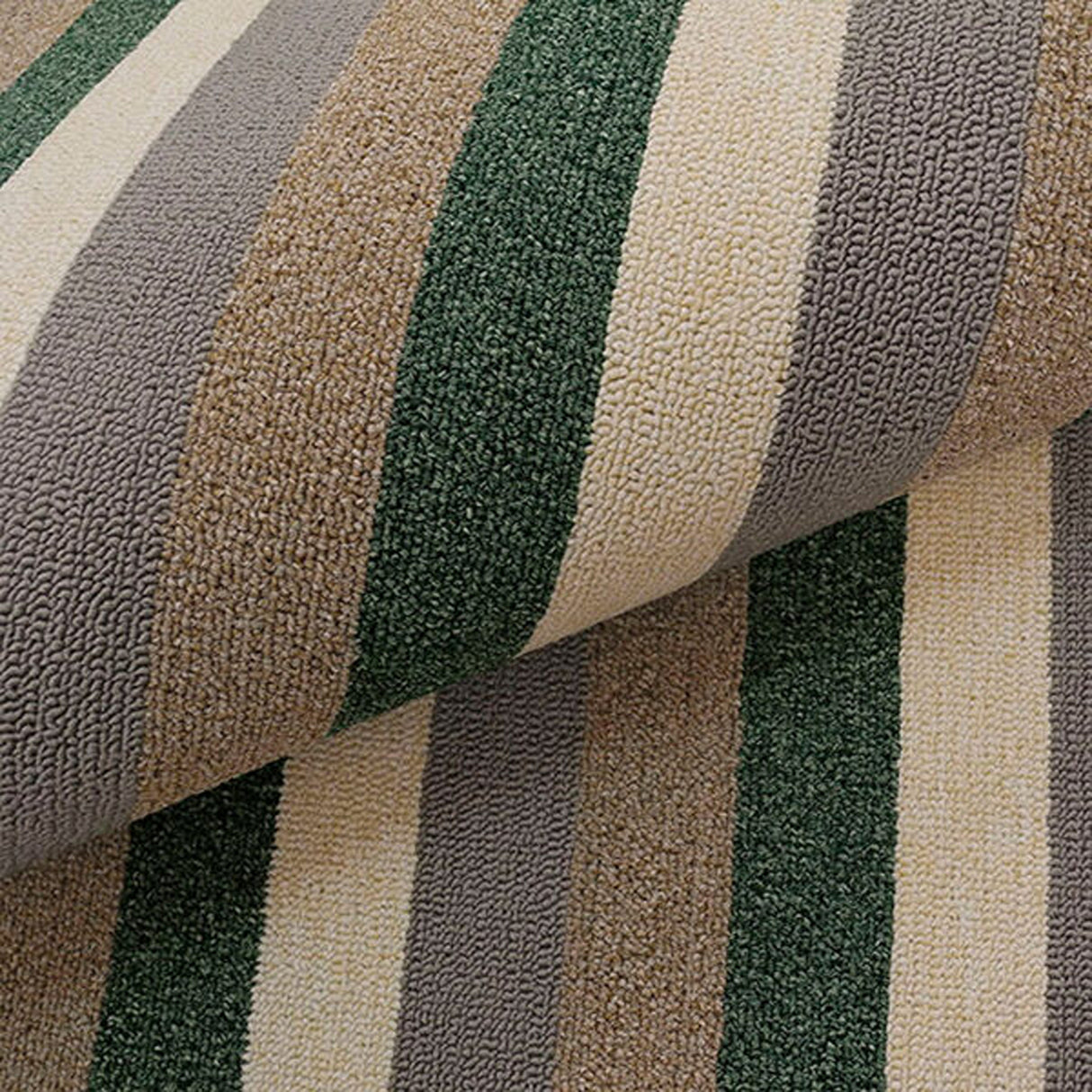 Alfombra California Verde y Cafe 150x100cm Rectangular Suave para Sala De Estar de Lineas