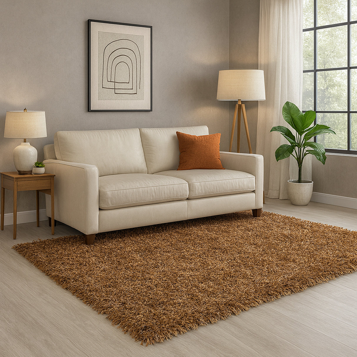 Alfombra Hawaii Cafe 200x150cm Rectangular Suave para Sala De Estar Fondo Entero