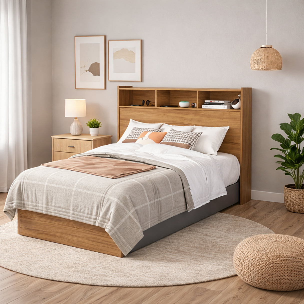 Cabecera Texas Almendra 145x121cm Para Cama Doble