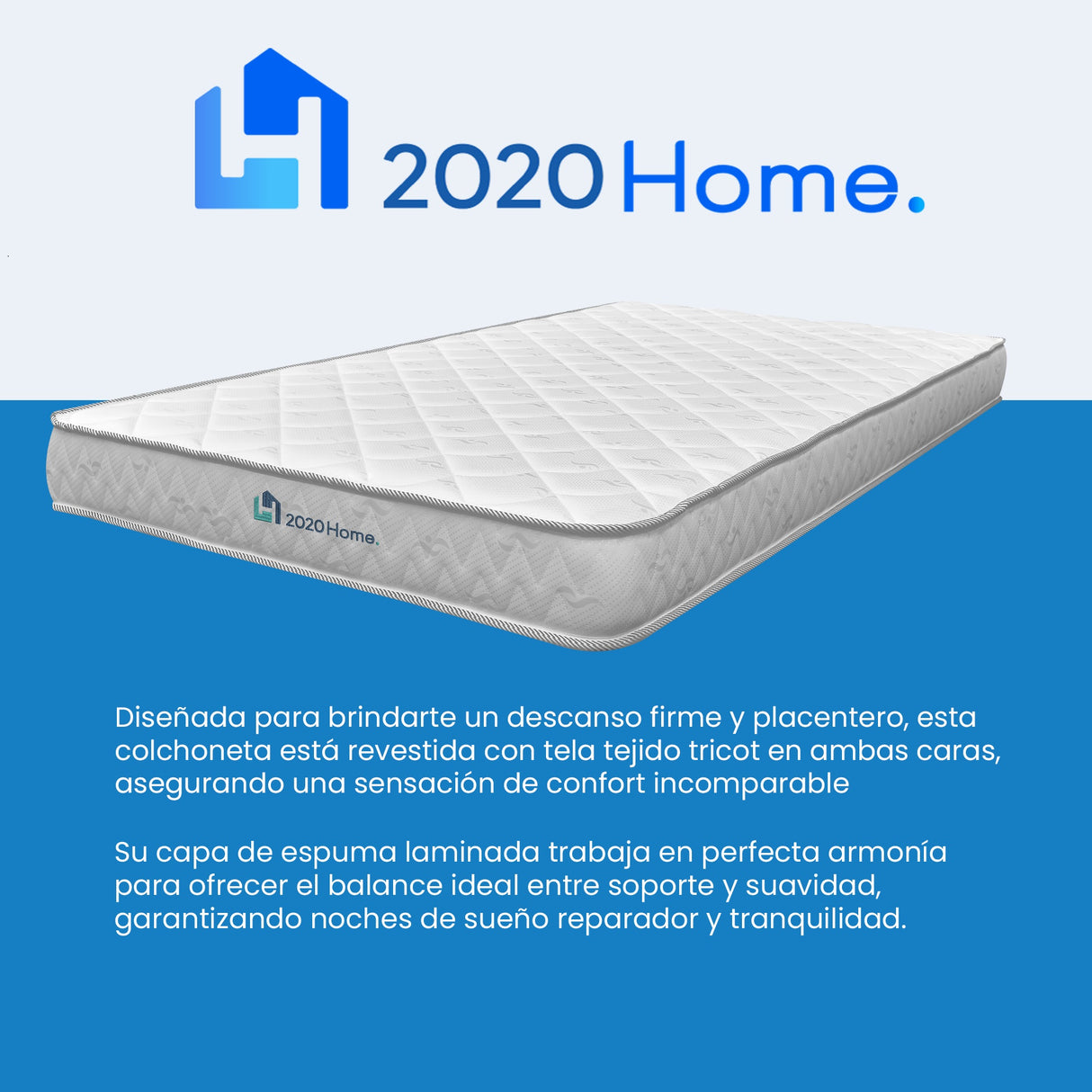 Colchoneta Blanco Infantil 60 X 130 Cm Firmeza Medio de Espuma