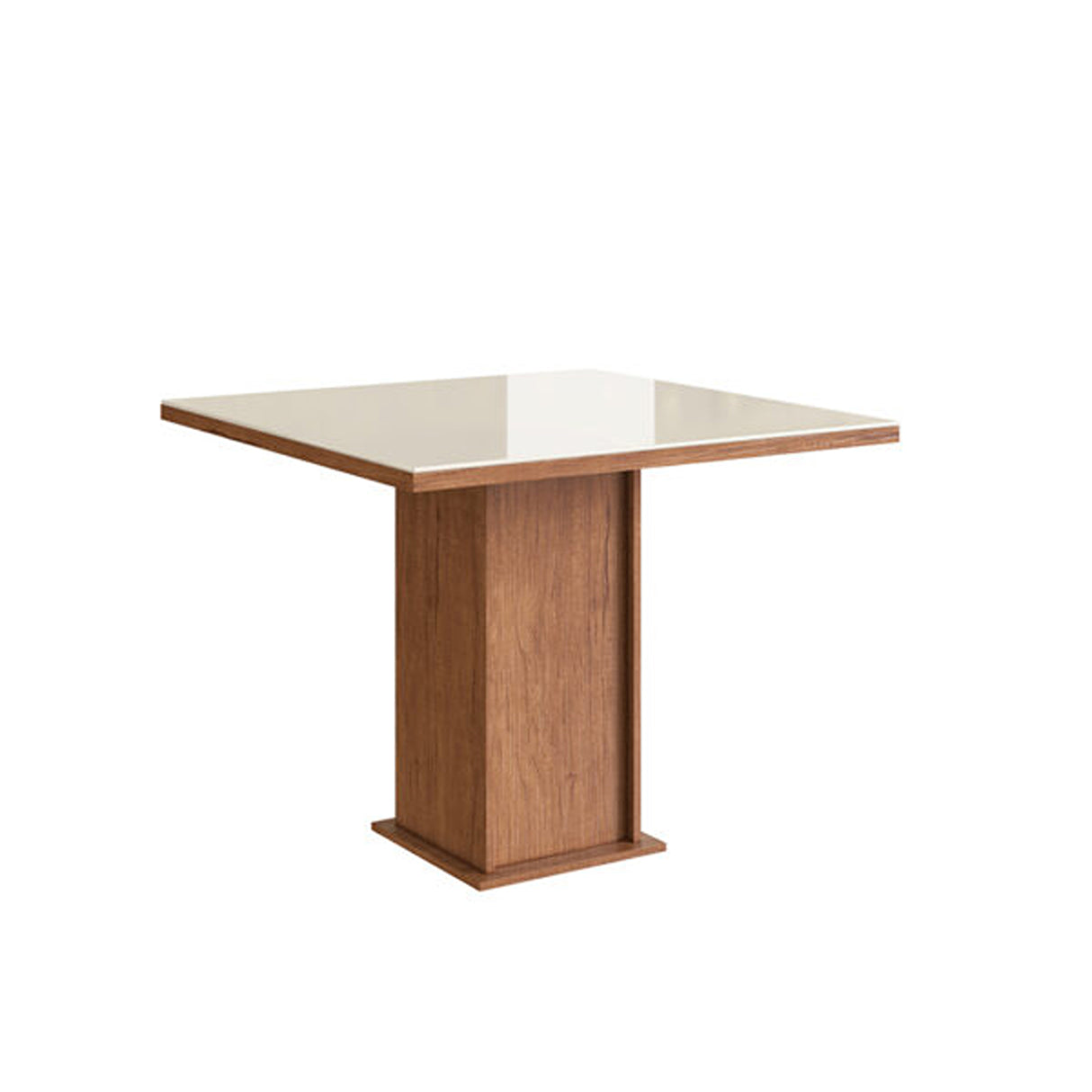 Comedor Fabre Almendra 90x78cm Cuadrado de Cuatro Puestos con Cuatro Sillas