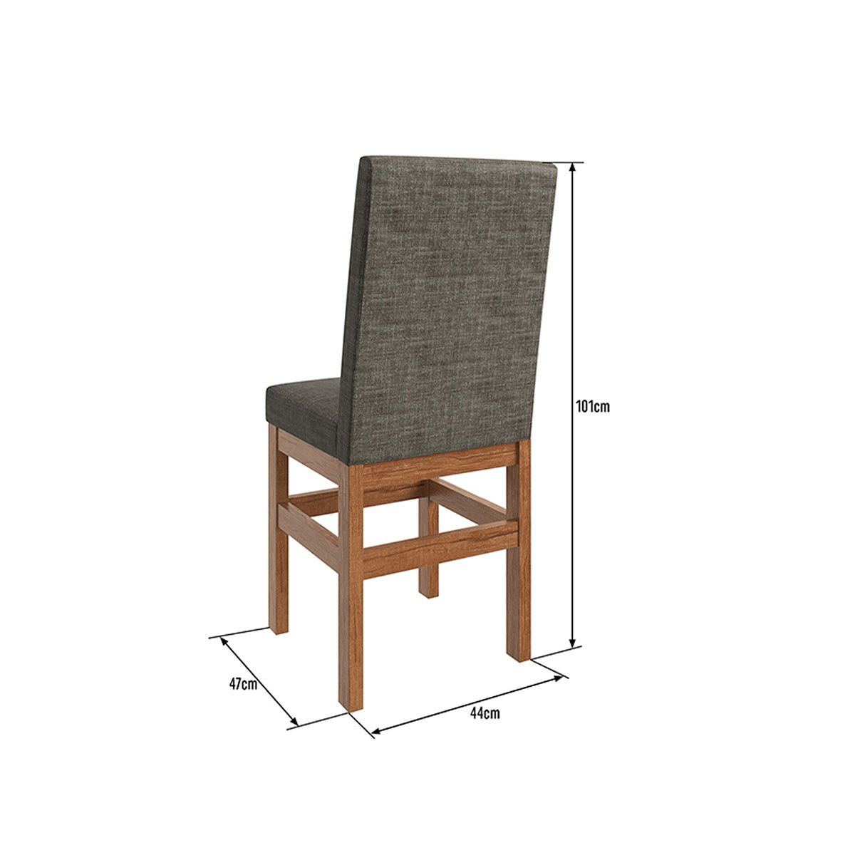 Comedor Fabre Almendra 90x78cm Cuadrado de Cuatro Puestos con Cuatro Sillas