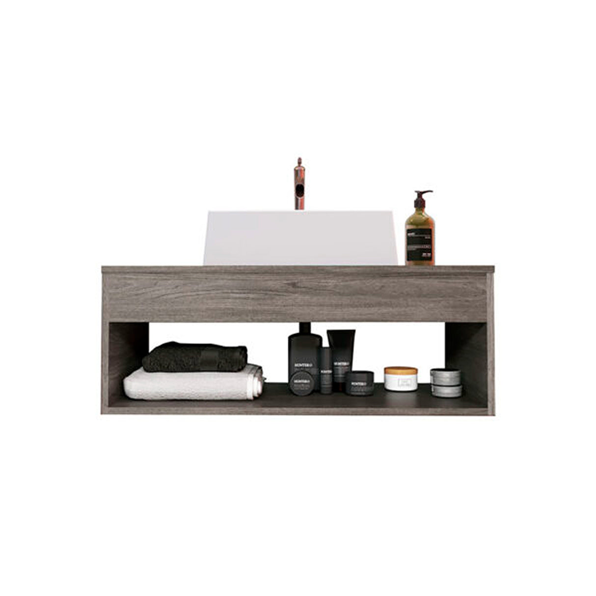 Mueble para Lavamanos Nepal Humo 80x30.3cm Individual Flotante sin Lavamanos