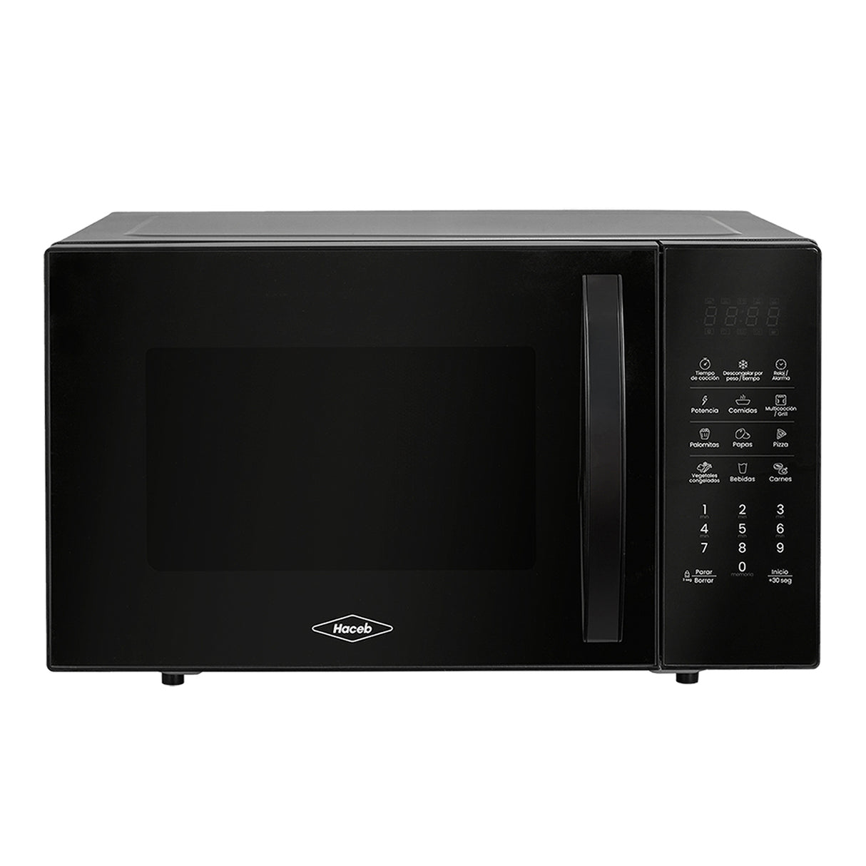 Horno Microondas Haceb Negro 48.5x29.3cm de 25 Litros con 12 Funciones