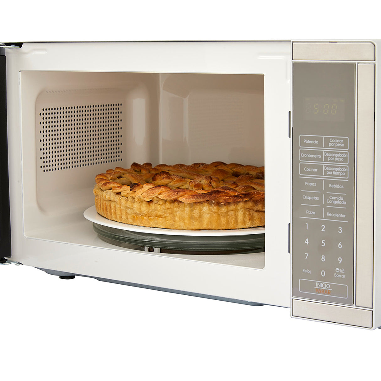 Horno Microondas Haceb Inox 33x26.1cm de 20 Litros con 12 Funciones