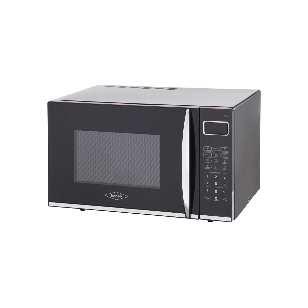 Horno Microondas Haceb Negro 43.8x32.6cm de 31 Litros con 12 Funciones