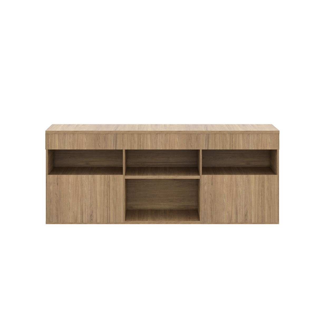 Rack de TV Paris Castaño 175x48cm para TV Hasta 55" Pulgadas con Seis Compartimientos