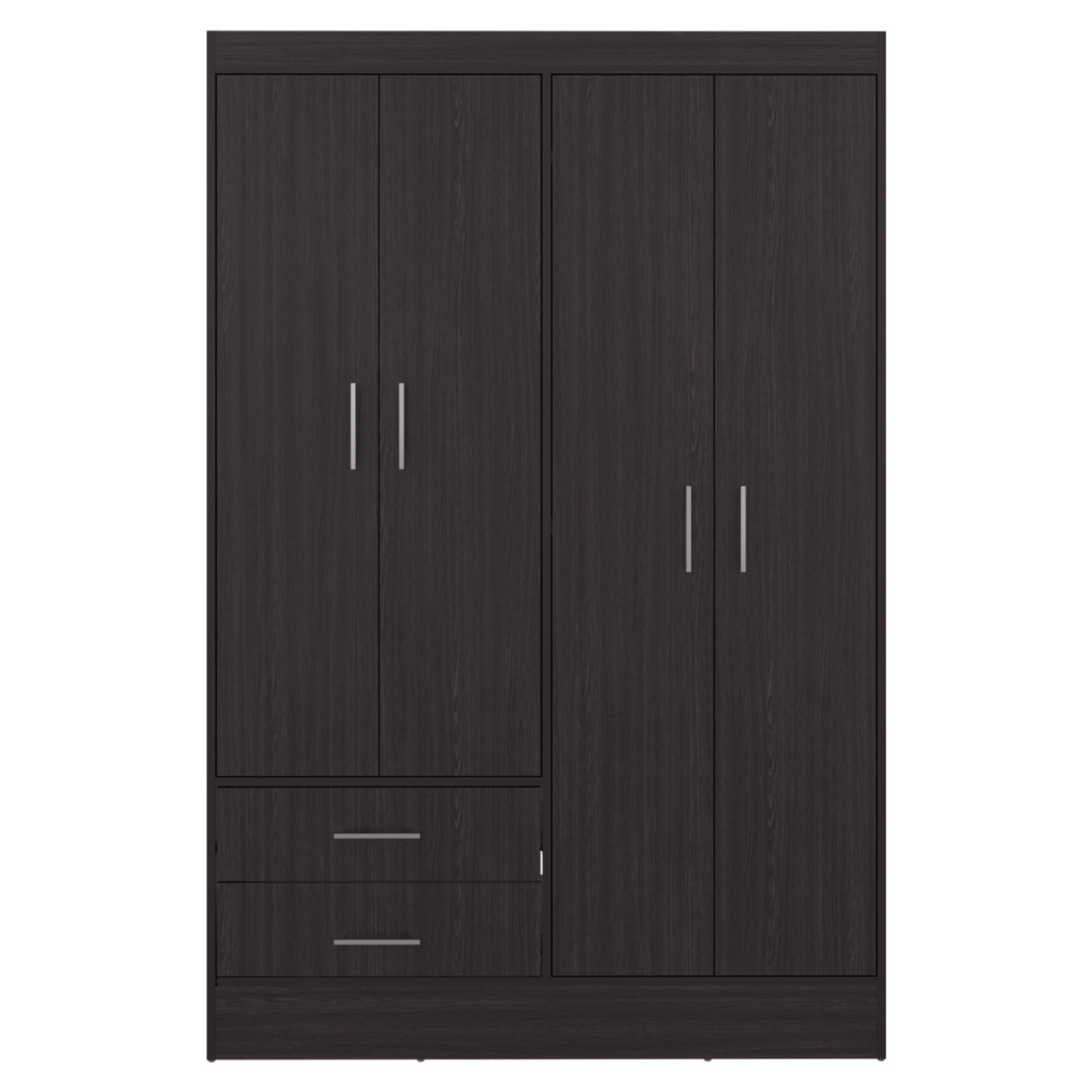 Closet Sarani Wengue 119.8x182cm con Cuatro Puertas y con Dos Cajones