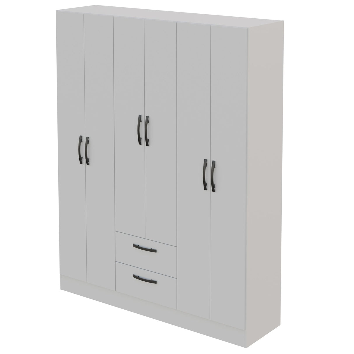 Closet Essence Blanco 135x173cm con Seis Puertas y con Dos Cajones