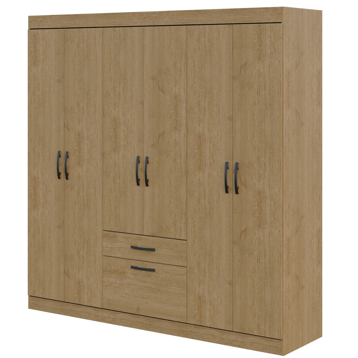Closet Nova Castaño 181x183cm con Seis Puertas y con Un Cajón