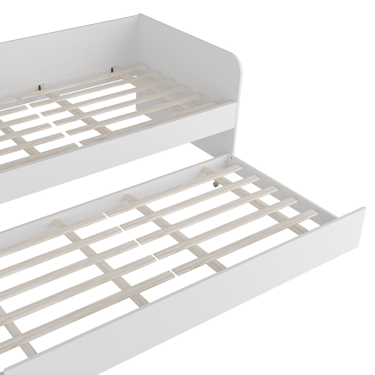 Combo Base Cama y Colchón Atlanta Blanco 193x68cm con colchoneta Sencilla 90 X 190 cm