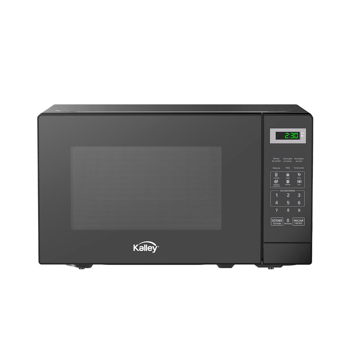 Horno Microondas Kalley Negro 32.9x25.9cm de 20 Litros con Ocho Funciones Preconfiguradas