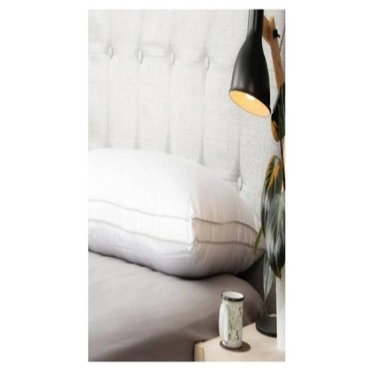 Almohada Vicenza Blanco 50x90cm con Relleno de Microfibra de Firmeza Suave y para Cualquier Postura