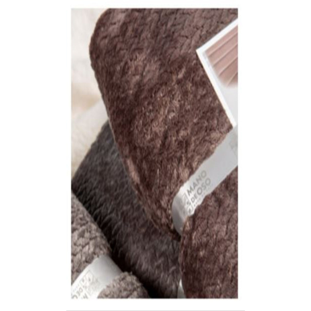 Cobija Flannel Velvet Marrón 260x230cm Fondo Entero Suave y Ligera