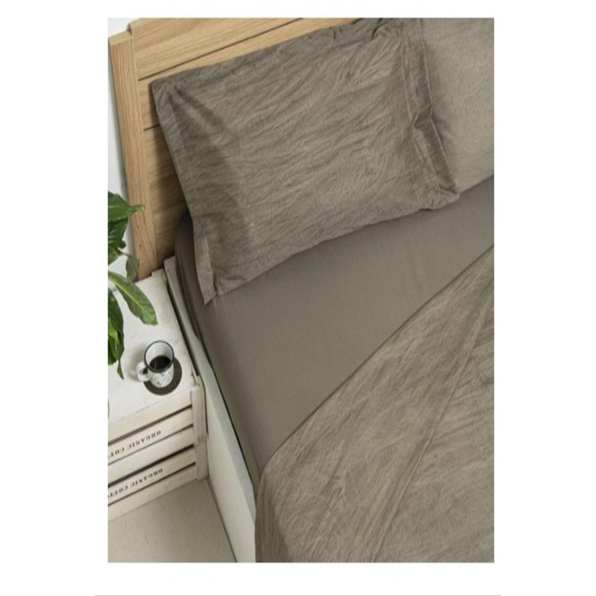 Juego de Sabanas Maroom Marrón para Cama Sencilla 100 X 190 Cm 180 Hilos Fondo Entero