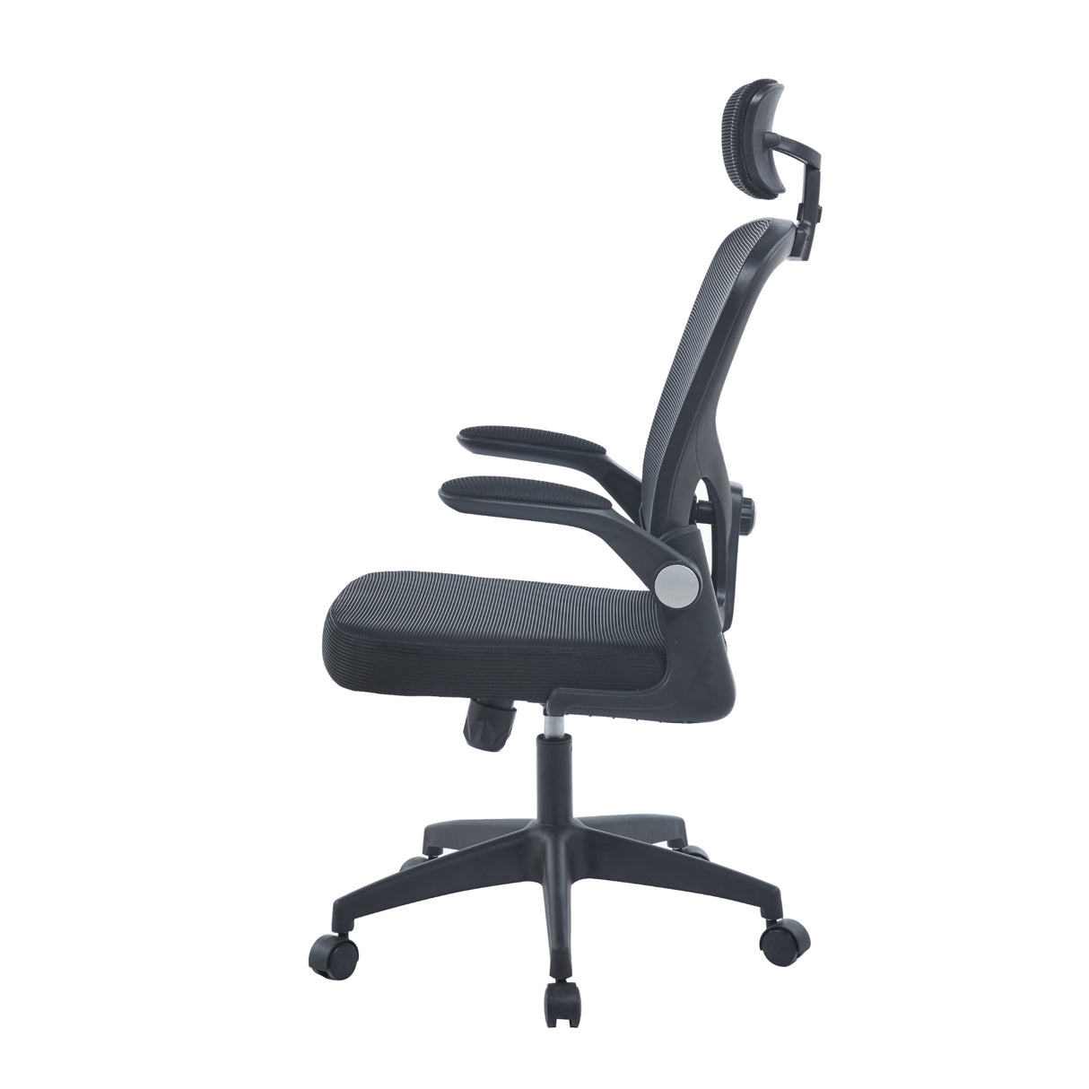 Silla de Oficina Prestige Negro 49x102cm Ergonómica con Soporte Lumbar y con Apoya Cabezas