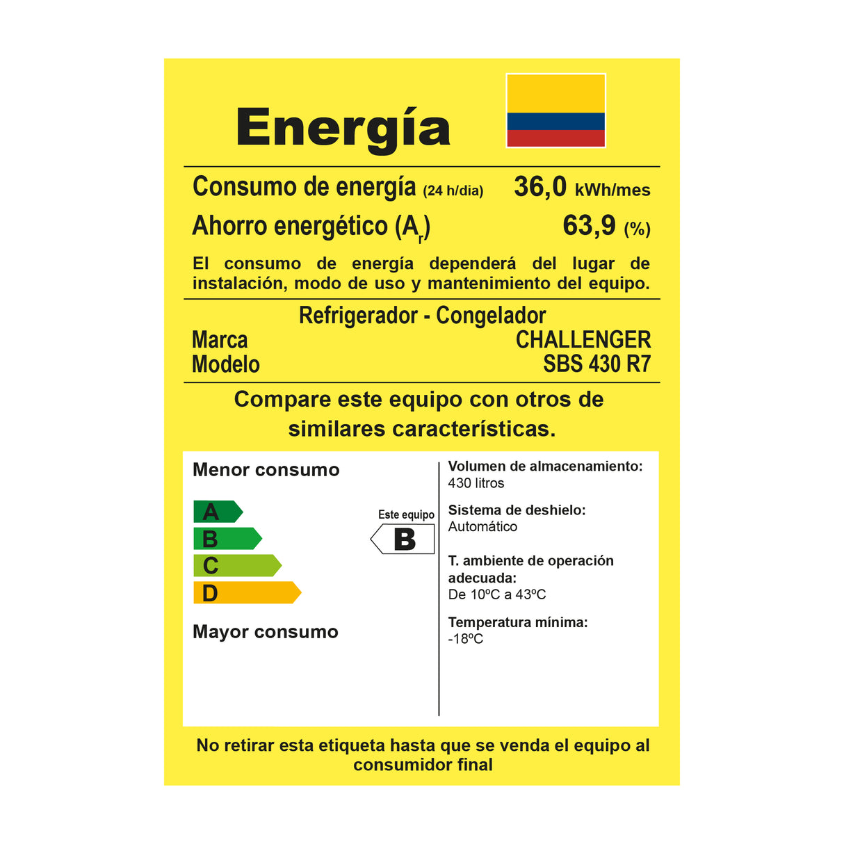 Nevecón No Frost Challenger Side by Side Inverter Dark Inox 84x176.5cm de 430 Litros con Pantalla Digital