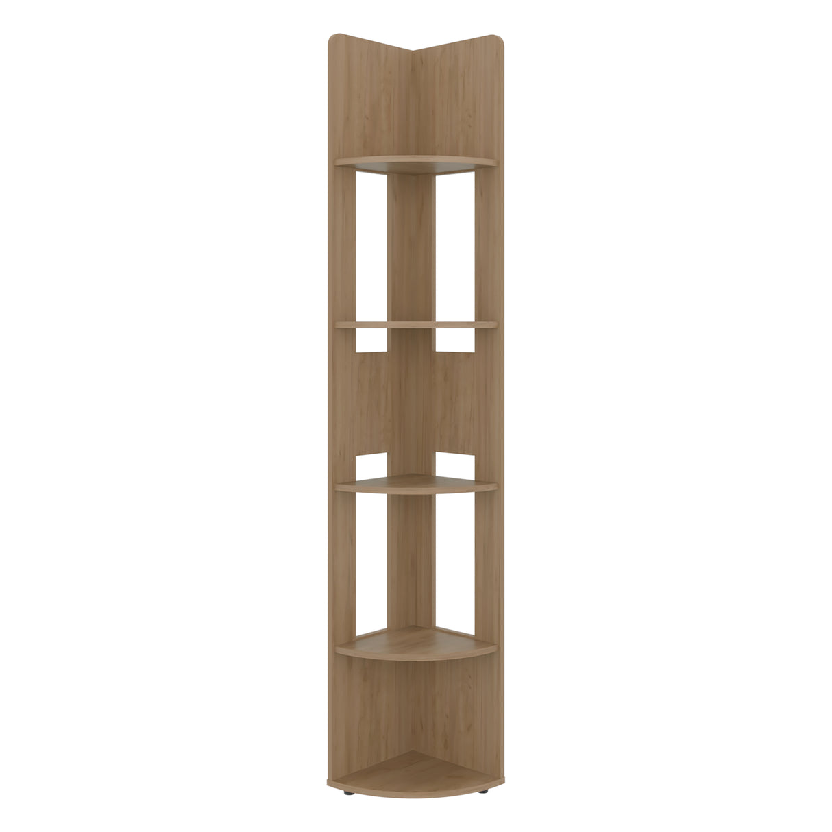 Estantería E-M7 Fresno Europeo 30x180.6cm con Cinco Compartimientos y con Cuatro Entrepaños
