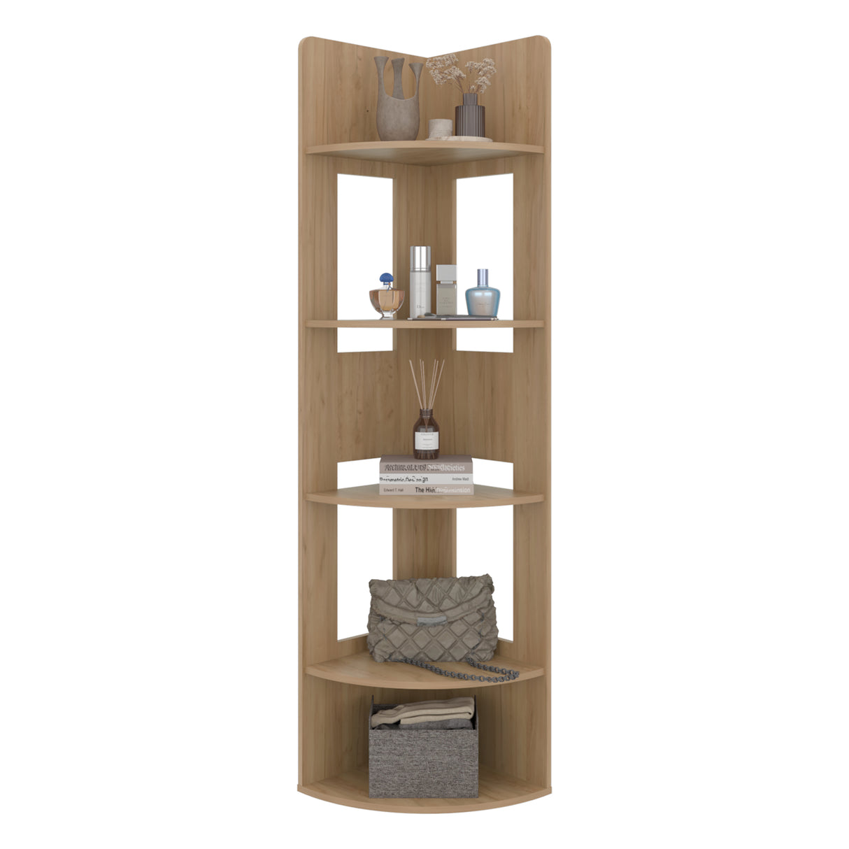 Estantería Home Dreams Fresno Europeo 40x170cm con Cinco Compartimientos y con Cuatro Entrepaños
