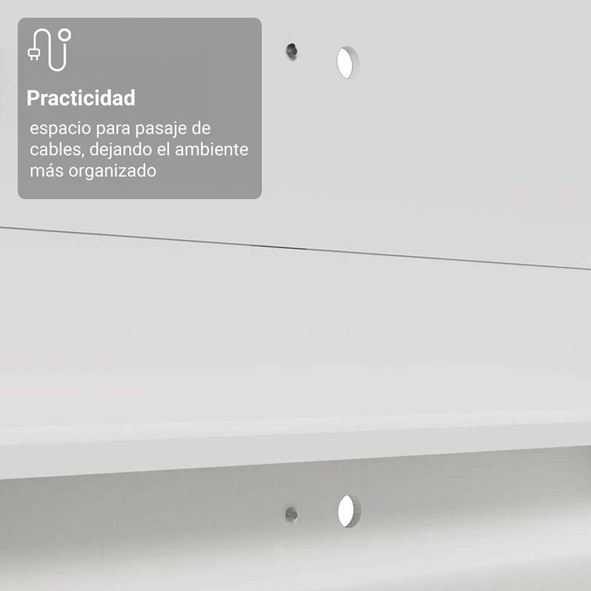 Centro de Entretenimiento Metz Blanco 180x48cm para TV Hasta 60" Pulgadas con Ocho Compartimientos