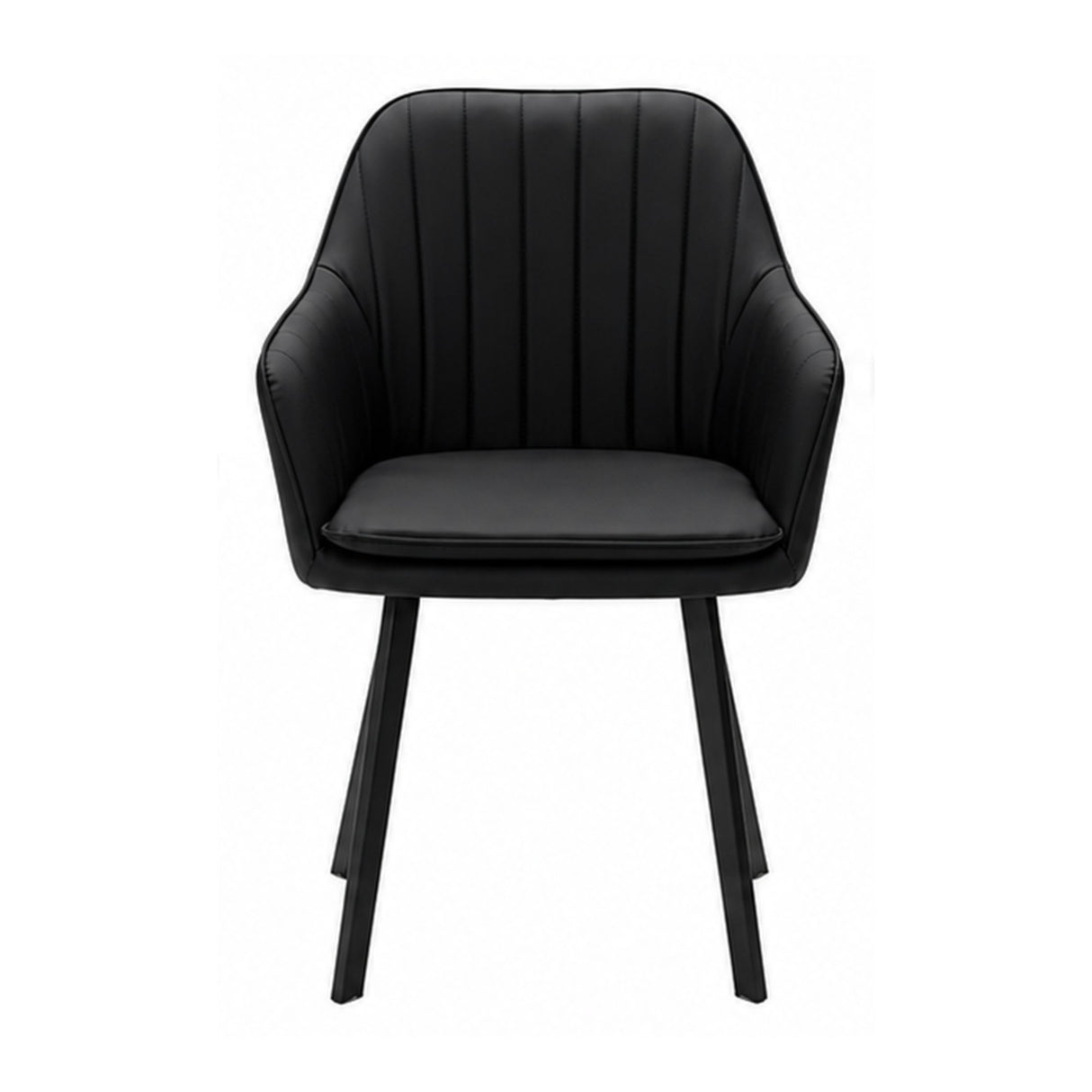 Silla Verona Negro 45x86cm de Asiento Ovalado con Espaldar y con Apoya Brazos