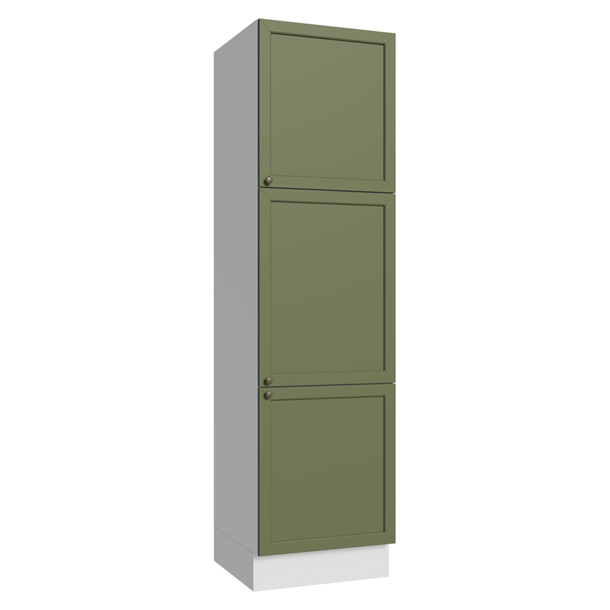 Mueble Organizador de Despensa Vik Blanco y Verde 60x225cm con Tres Puertas