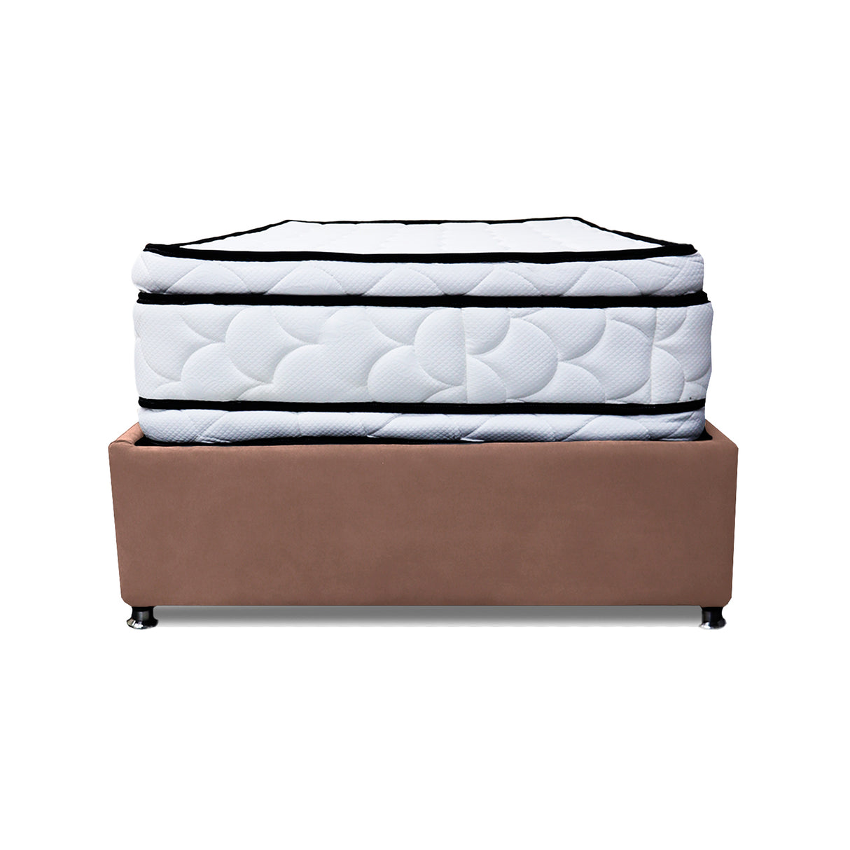 Combo Cama Tarima Nido y Cabecero Nube Camel 120x35cm para Colchón Semidoble 120 X 190 Cm con Colchón