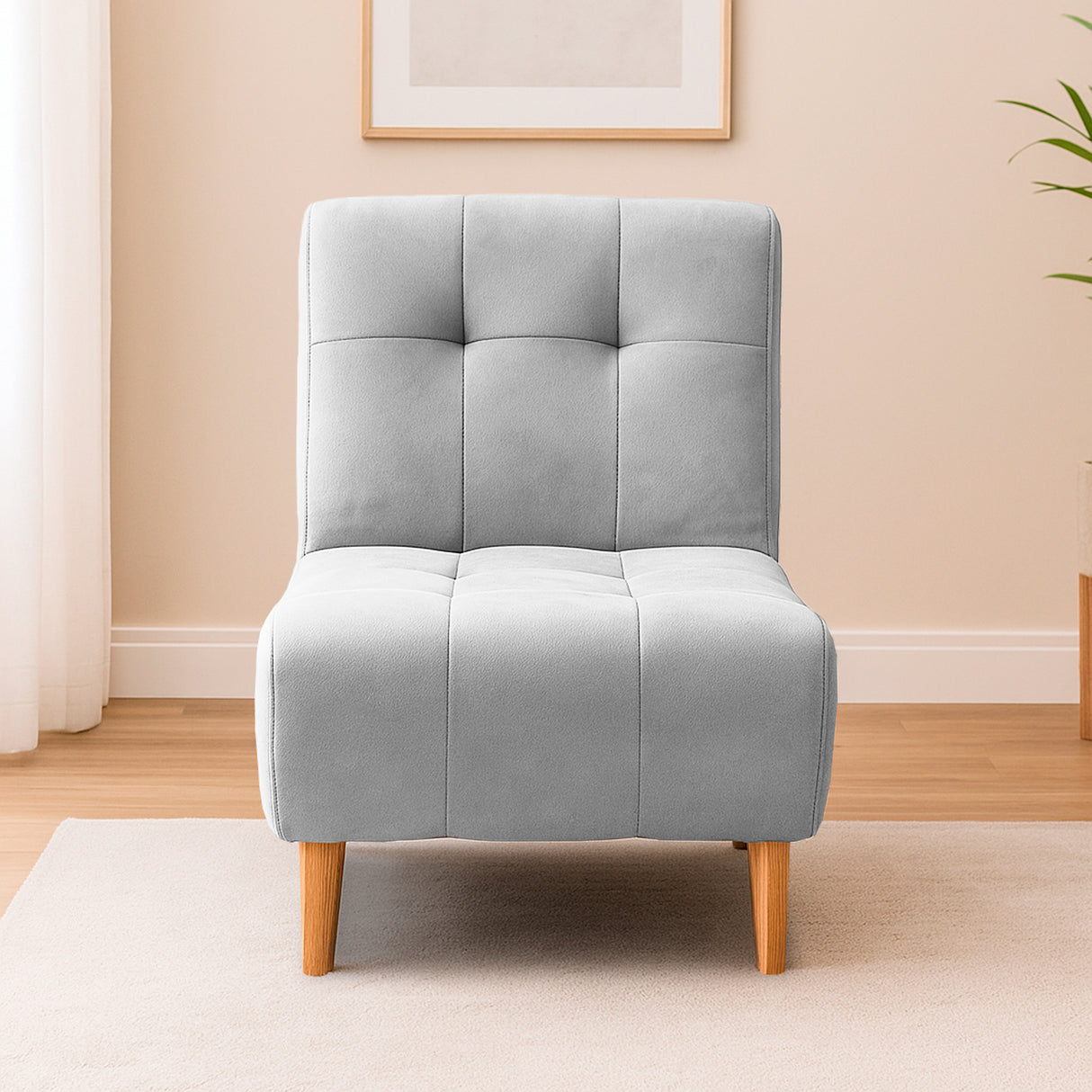 Poltrona Milan Plata 60x95cm de Un Puesto sin Apoya Brazos