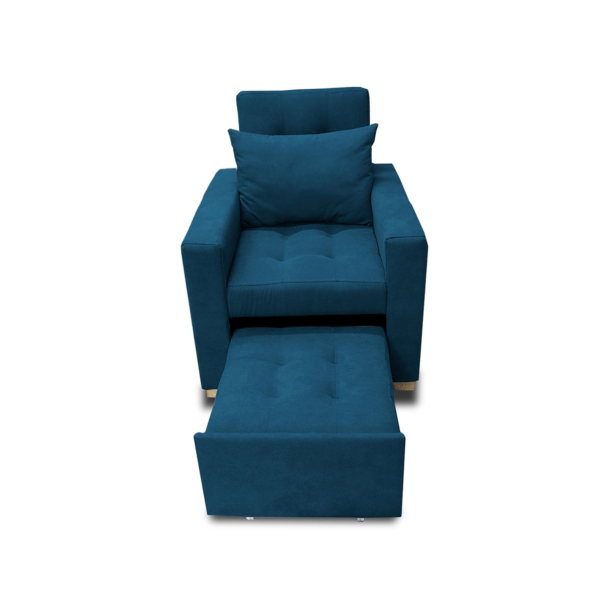 Poltrona Mood Azul Petróleo 80x95cm de Un Puesto Reclinable sin Apoya Brazos
