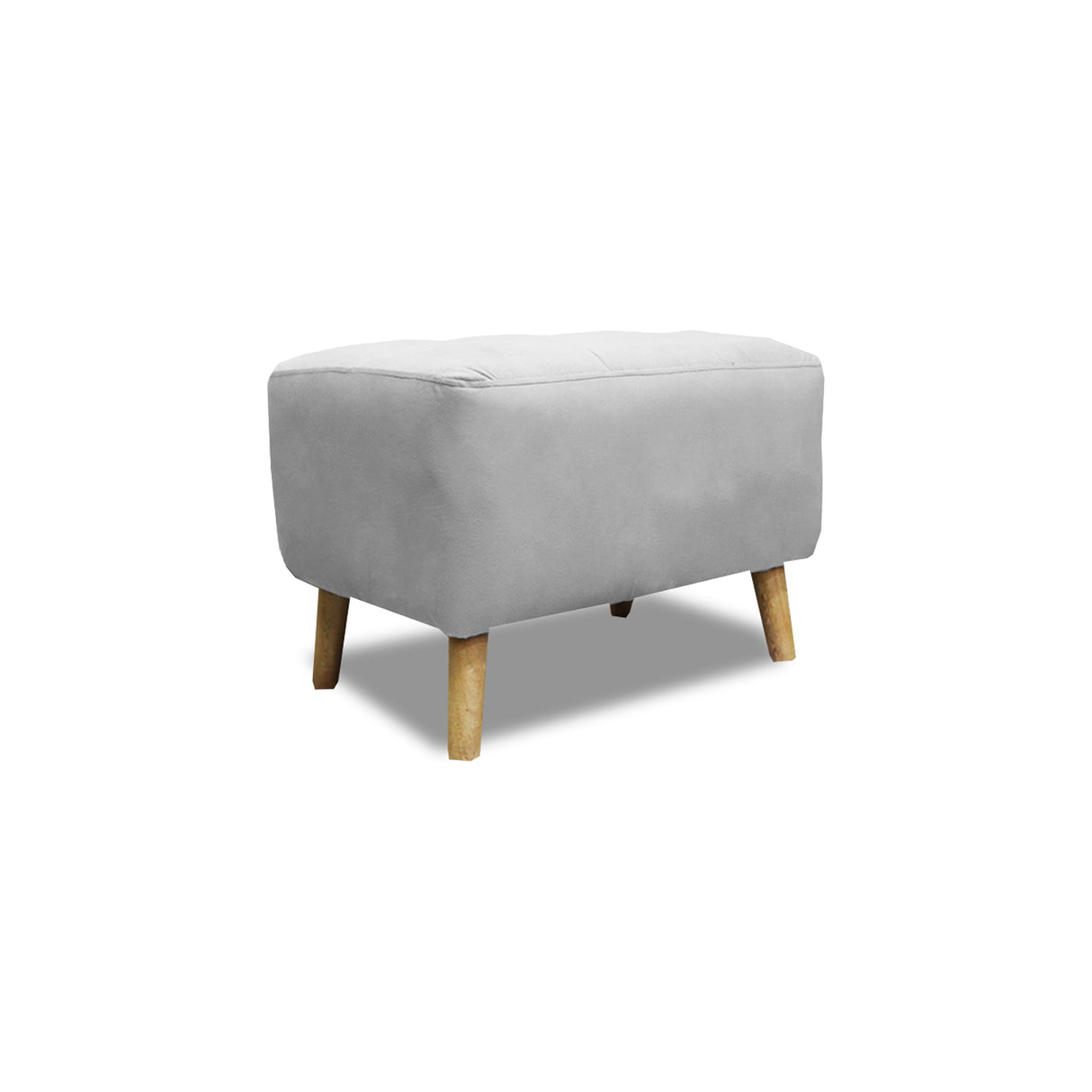 Puff Milan Plata 60x42cm de Un Puesto sin Apoya Brazos
