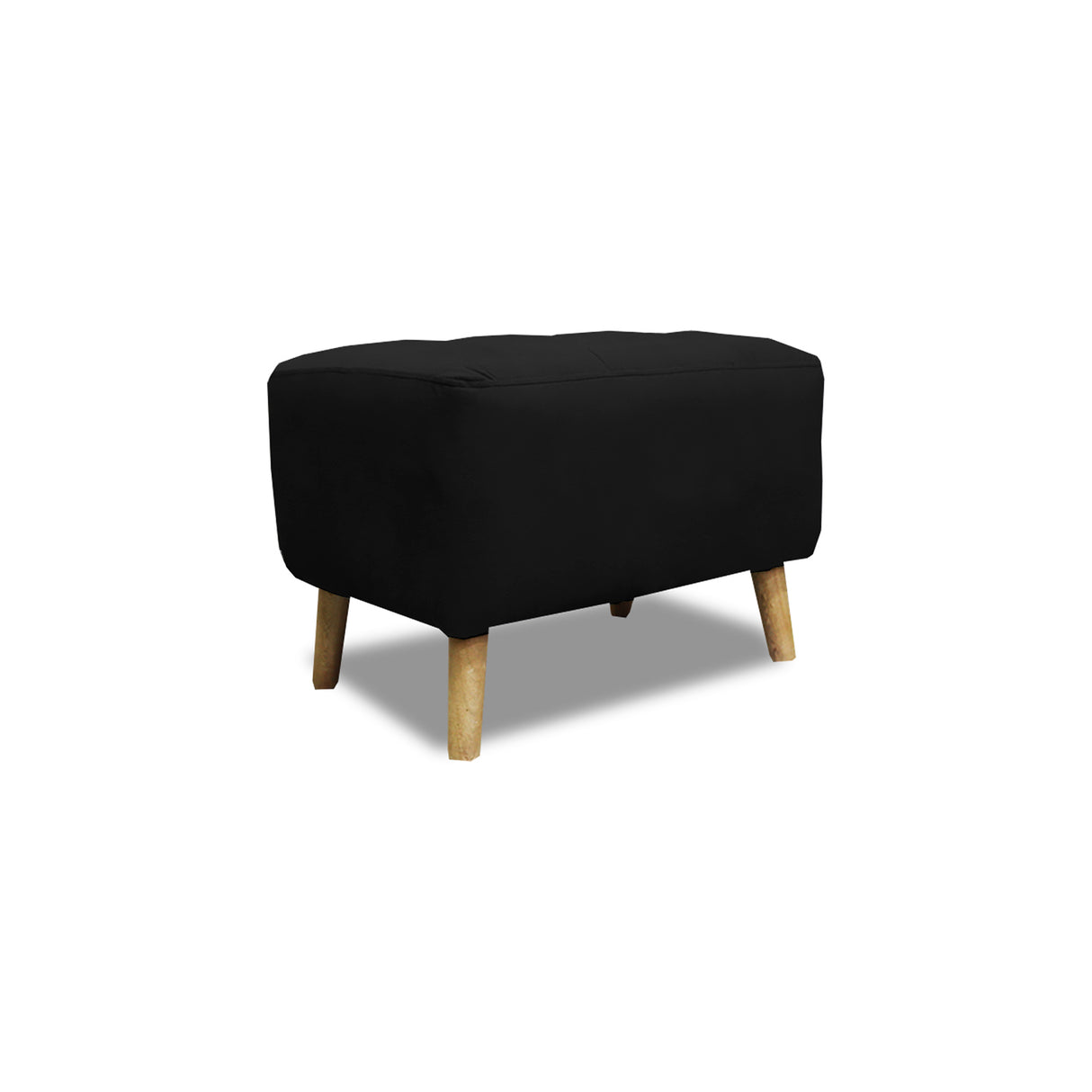 Puff Milan Negro 60x42cm de Un Puesto sin Apoya Brazos
