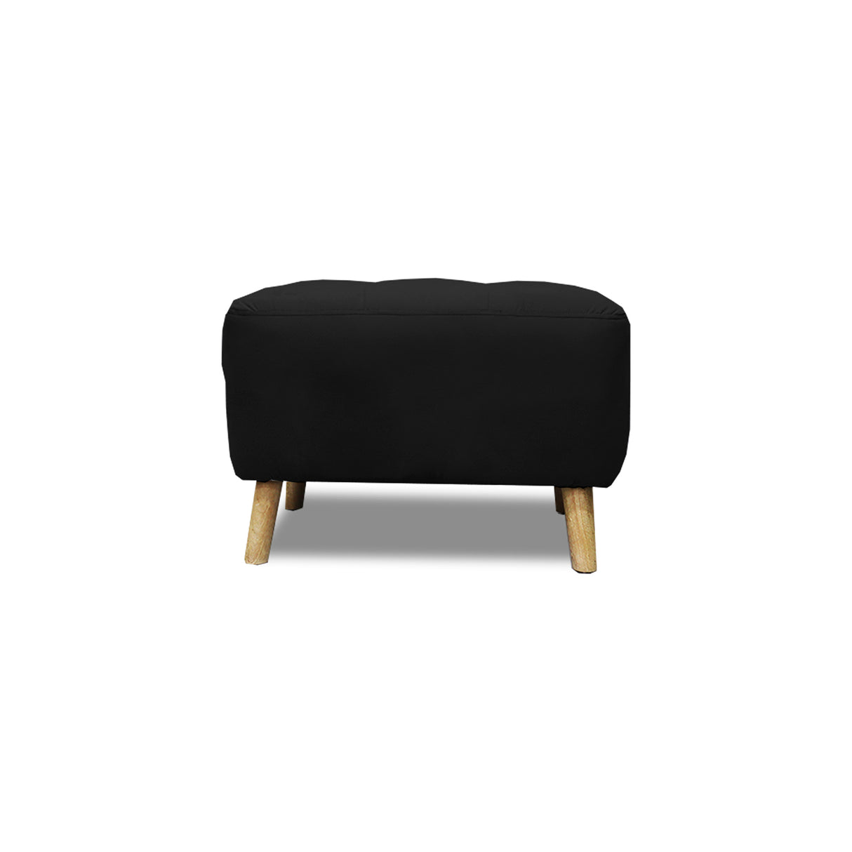 Puff Milan Negro 60x42cm de Un Puesto sin Apoya Brazos